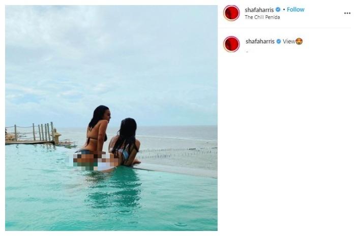 Gaya seksi Shafa Harris. (Instagram/@shafaharris)