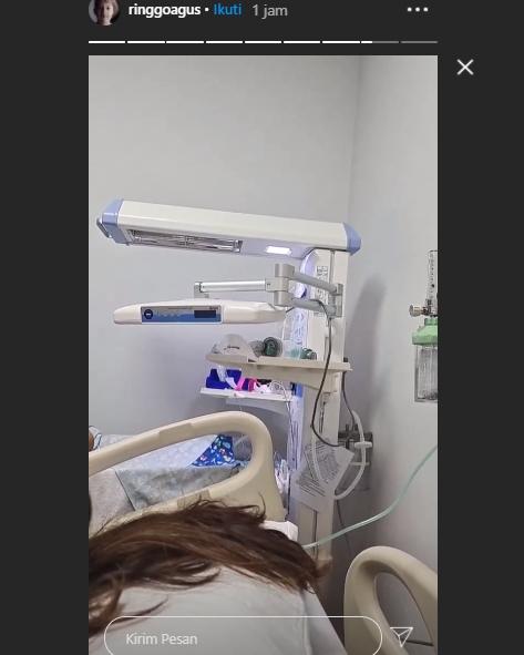 Ringgo temani Sabai Morscheck lahiran (Instagram.com/ringgoagus)
