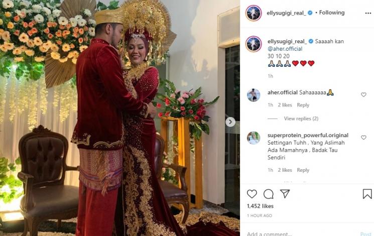 Elly Sugigi dan Irwan Aher. (Instagram/@ellysugigi_real_)