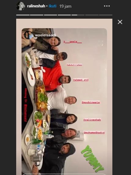 Raline Shah makan bareng ayah Gigi Hadid (Instagram.com/ralineshah)