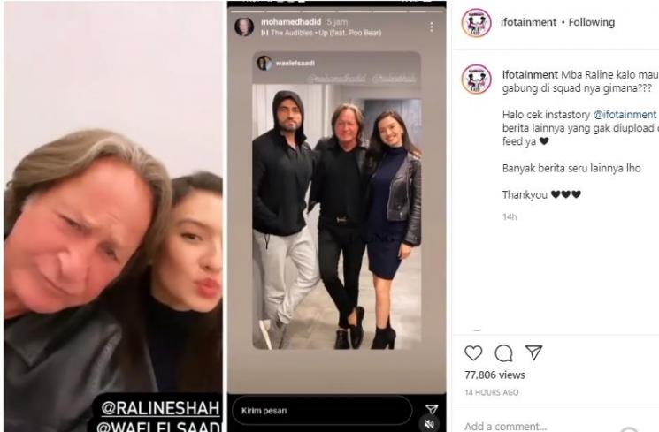 Raline Shah dan Mohamed Hadid (Instagram.com/ifotainment)