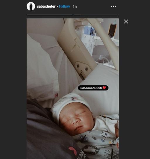 Sabai Dieter melahirkan (Instagram.com/sabaidieter)
