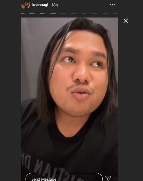 Keanu Agl saat klarifikasi (Instagram.com/keanuagl)