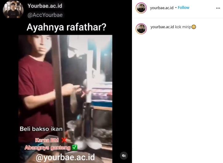 Penjual bakso mirip Raffi Ahmad. (Instagram/@yourbae.ac.id)