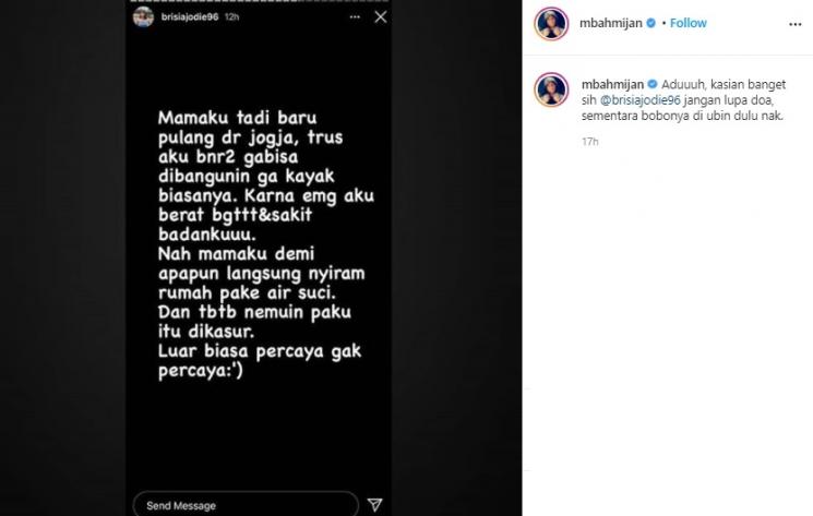 Postingan Mbah Mijan. (Instagram/@mbahmijan)