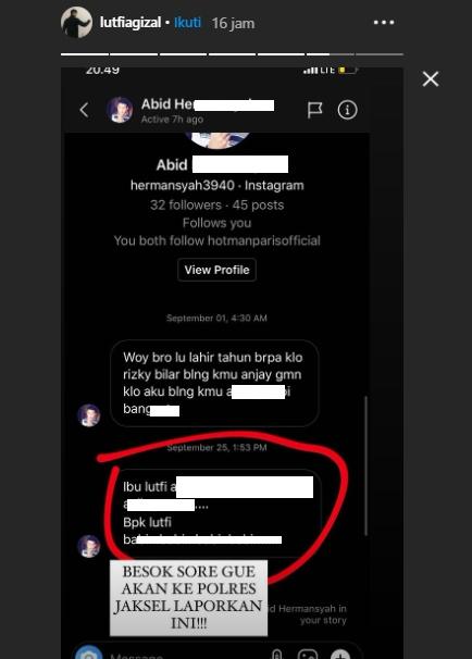 Lutfi Agizal ngamuk (Instagram.com/lutfiagizal)