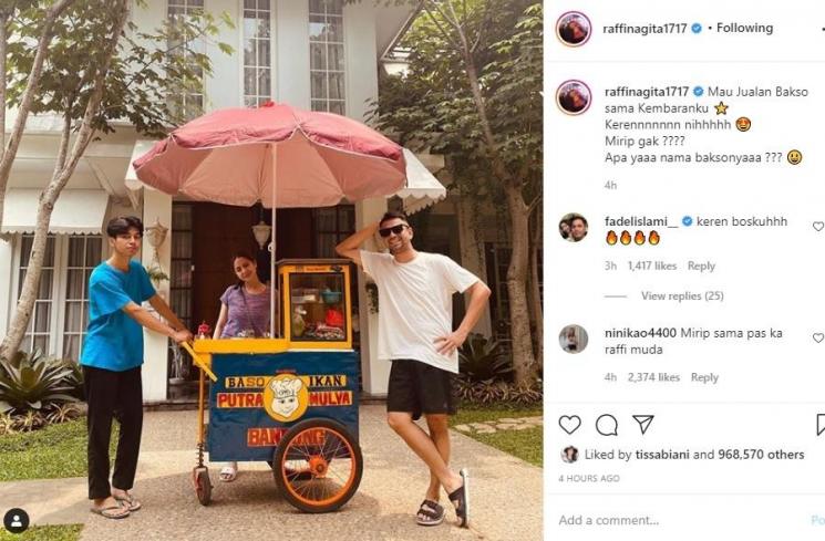 Raffi Ahmad, Nagita Slavina, dan Dimas Ramadhan. (Instagram/@raffinagita1717)