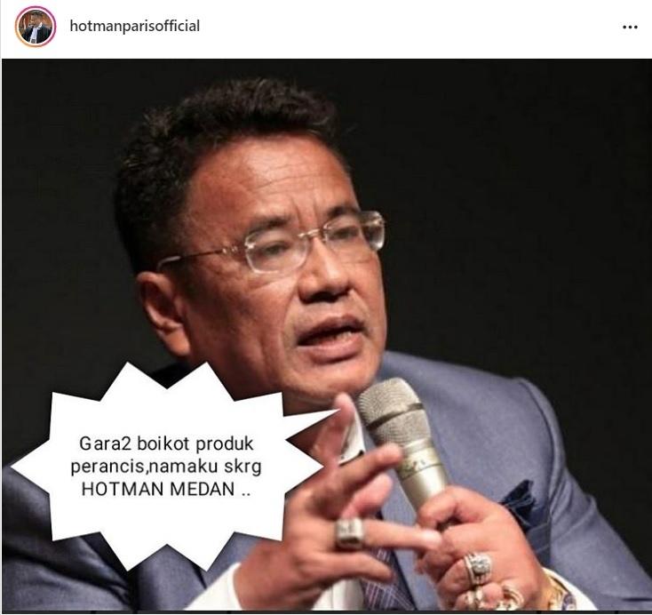 Meme kocak Hotman Paris. [Instagram @hotmanparisofficial]
