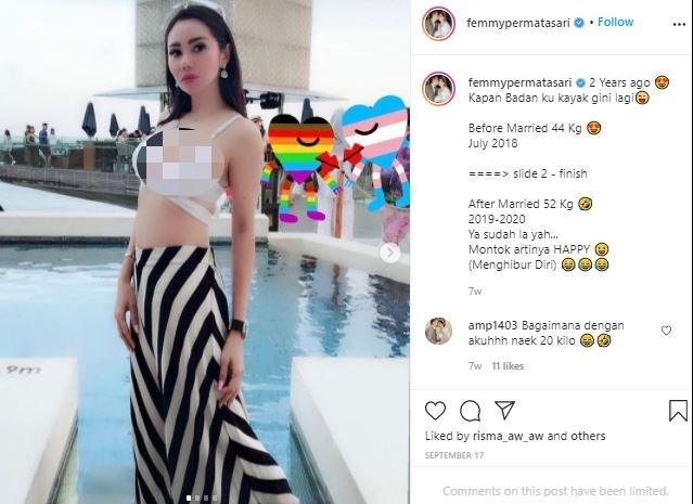 Femmy Permatasari. (Instagram/@femmypermatasari)