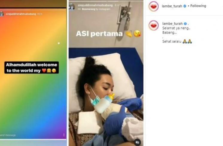 Zaskia Gotik melahirkan anak pertama. (Instagram/@lambe_turah)