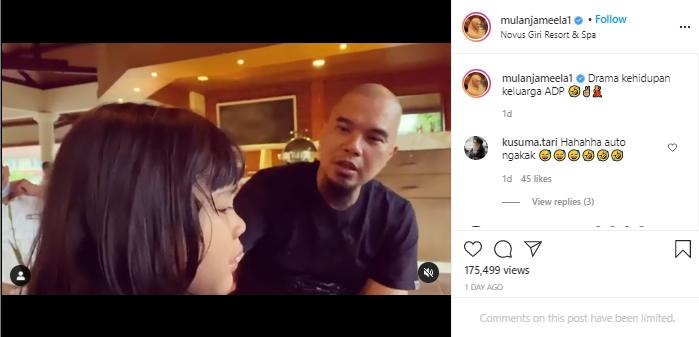 Interaksi Ahmad Dhani dan sang anak (Instagram.com/mulanjameela1)