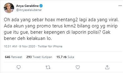 Cuitan Anya Geraldine (Twitter.com/anyaselalubenar)