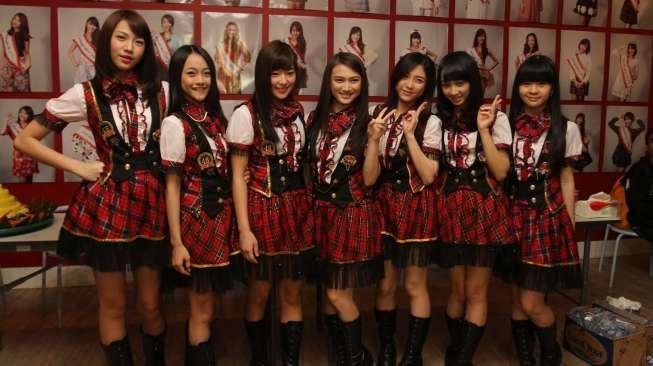Idol group JKT48. (MataMata.com/Ismail)