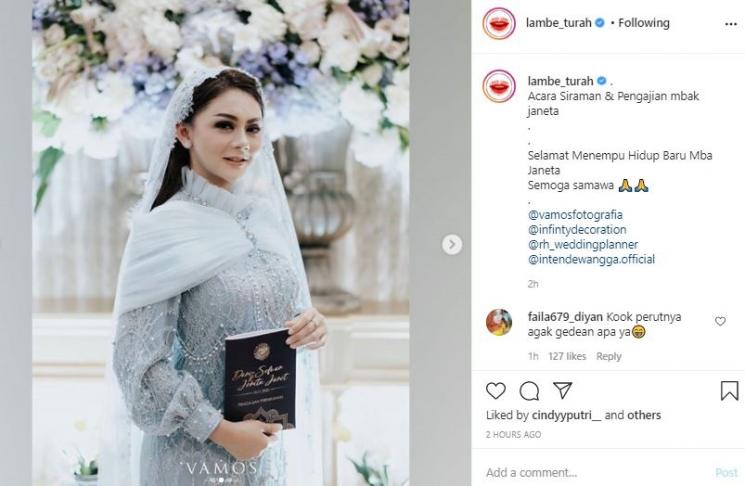 Jenita Janet. (Instagram/@lambe_turah)