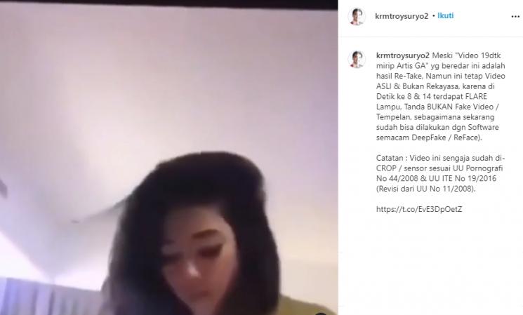 Roy Suryo unggah video syur mirip Gisel (Instagram/@krmtroysuryo2)