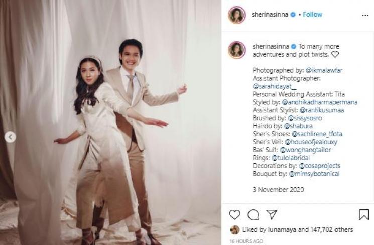 Sherina Munaf dan Baskara Mahendra (Instagram.com/sherinasinna)