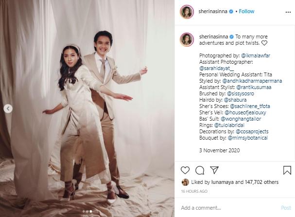 Sherina Munaf dan Baskara Mahendra (Instagram.com/sherinasinna)