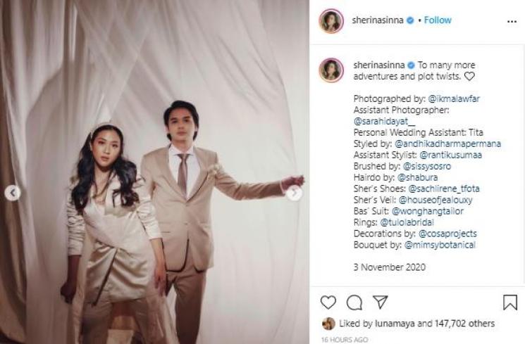 Sherina Munaf dan Baskara Mahendra (Instagram.com/sherinasinna)