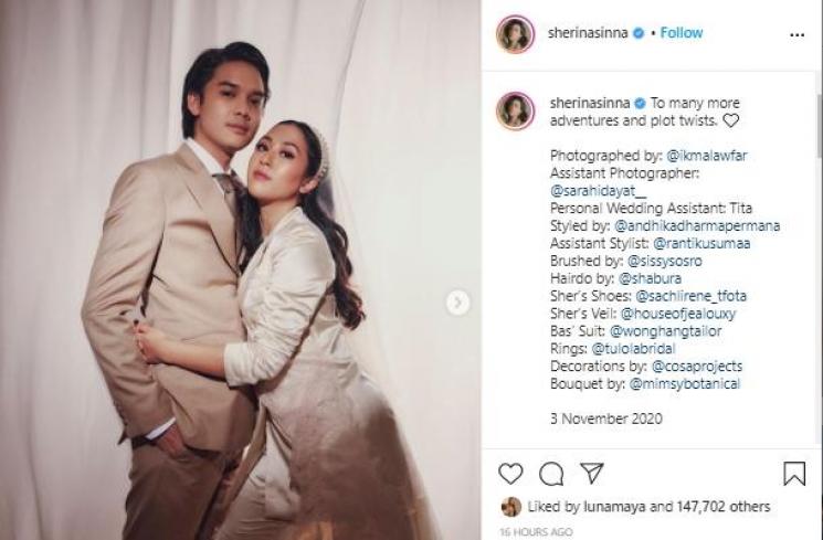 Sherina Munaf dan Baskara Mahendra (Instagram.com/sherinasinna)