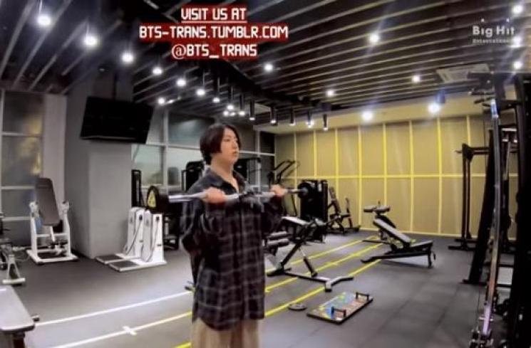 Jungkook saat sedang nge-gym (Youtube.com/BangtanSubs)