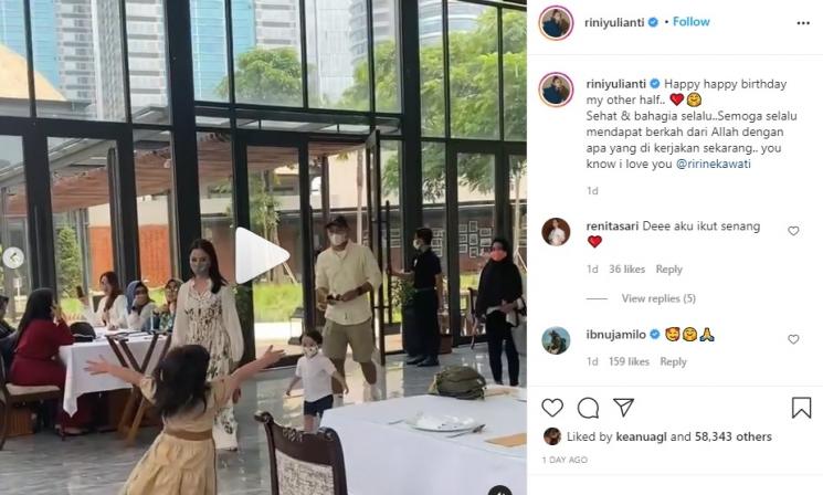Ibnu Jamil dan Ririn Ekawati. (Instagram/@riniyulianti)