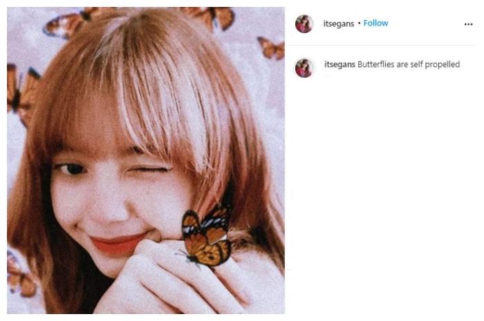 Ganiswara, seleb Tik Tok mirip Lisa BLACKPINK. (Instagram/@itsegans)