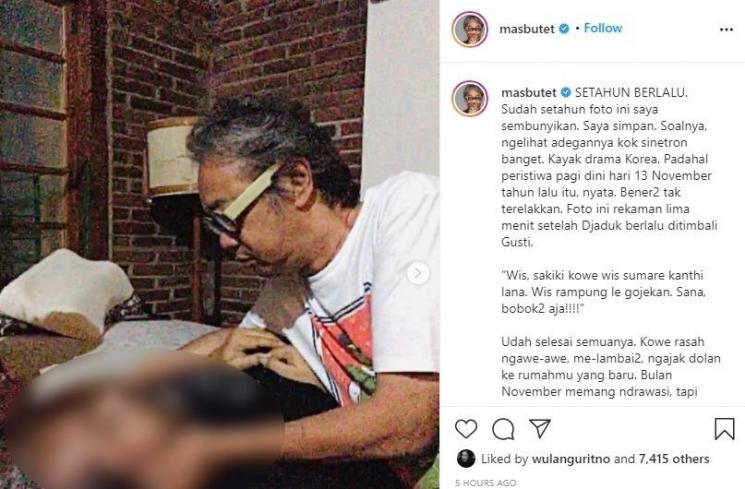 Djaduk Ferianto dan Butet Kartaredjasa. (Instagram/@masbutet)