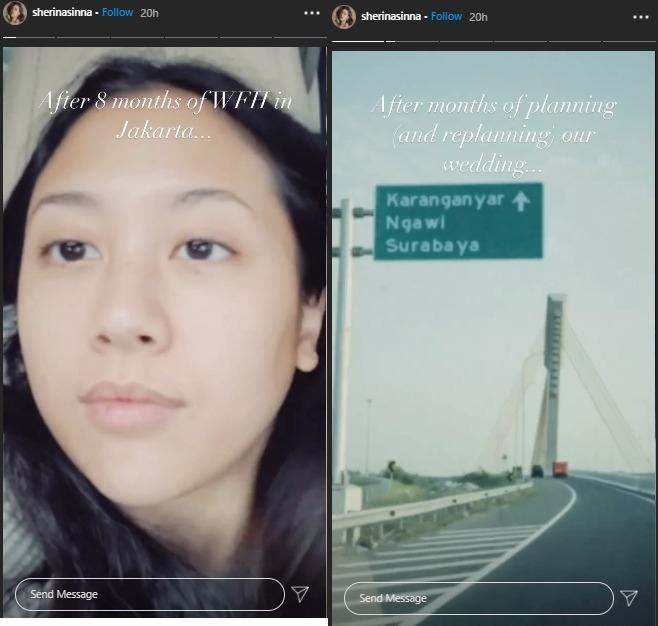 Sherina dan suami honey moon (Instagram.com/sherinasinna)