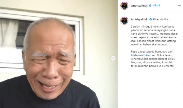 Ayah Tantri Kotak dapat sepeda baru (Instagram/@tantrisyalindri)