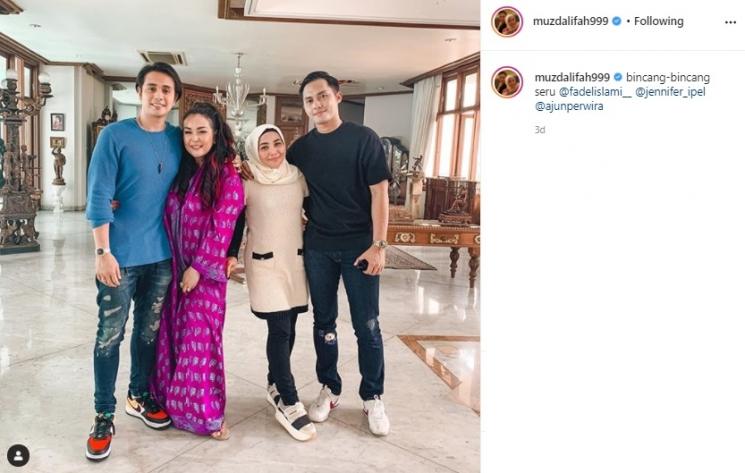 Dua pasangan beda usia, Jennifer Ipel - Ajun Perwira (kiri) dan Muzdalifah - Fadel Islami (kanan). (Instagram)