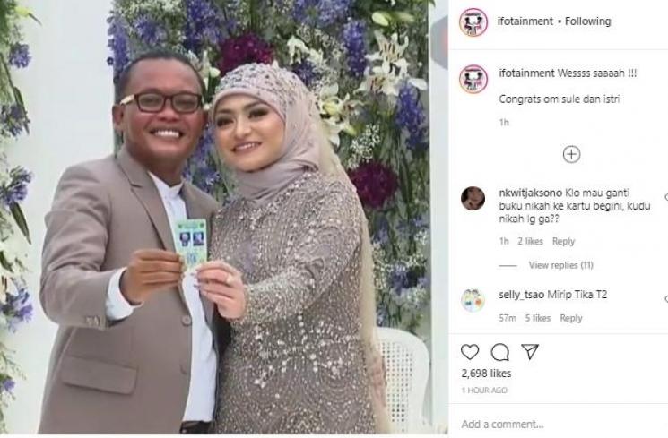 Nathalie Holscher dan Sule (Instagram.com/ifotainment)