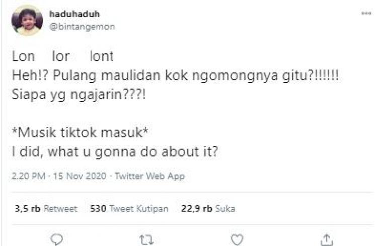 Cuitan Bintang Emon(Twitter.com/bintangemon)