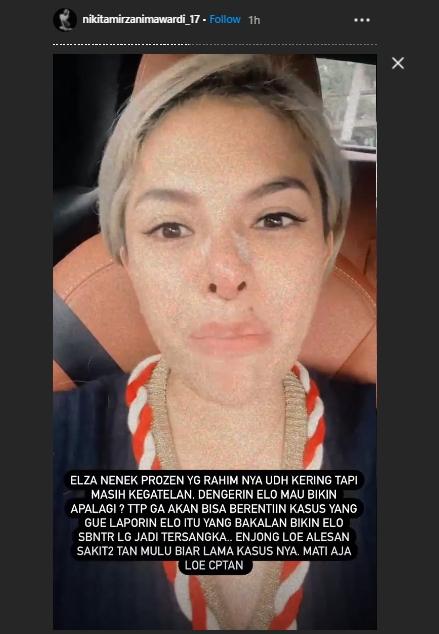 Nikita Mirzani sindir Elza Syarief (Instagram.com/nikitamirzanimawardi_17)