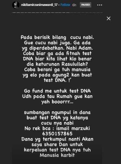 postingan Nikita Mirzani (Instagram.com/nikitamirzanimawardi_17)