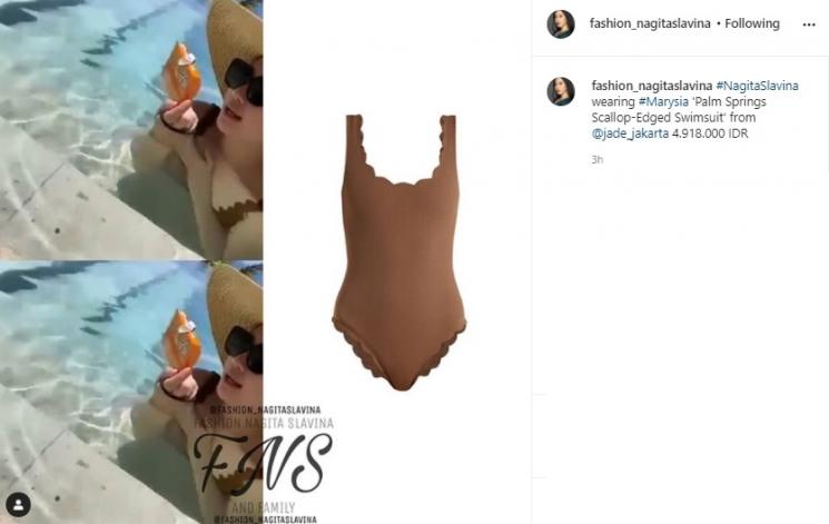 Swimsuit Nagita Slavina. (Instagram/@fashion_nagitaslavina)