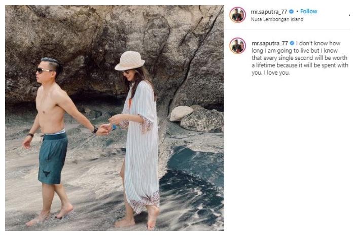Atries Angel dan Eric Saputra di Bali. (Instagram/@mrsaputra_77)