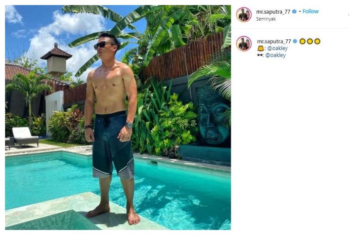 Atries Angel dan Eric Saputra di Bali. (Instagram/@mrsaputra_77)