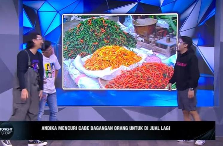 Andika Mahesa saat jadi bintang tamu Tonight Show (Youtube.com/tonightshownet)