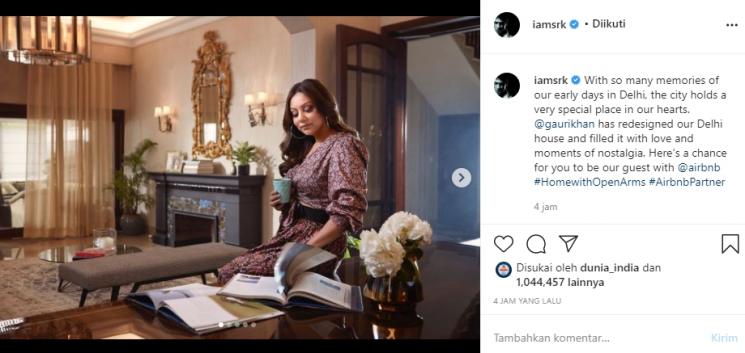 Rumah Shah Rukh Khan di Delhi (Instagram/@iamsrk)