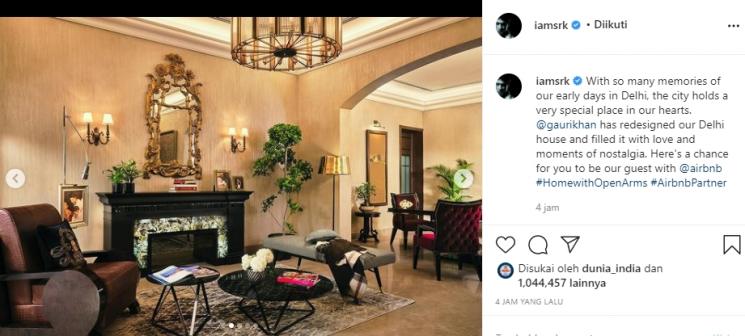 Rumah Shah Rukh Khan di Delhi (Instagram/@iamsrk)