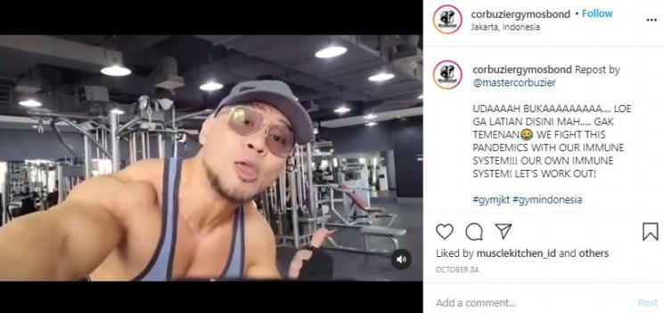 Deddy Corbuzier. (Instagram/@corbuziergymosbond)