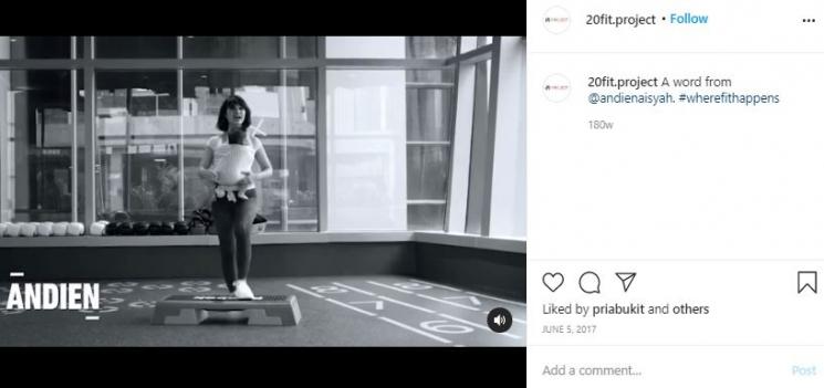 Andien Aisyah. (Instagram/@20fit.project)