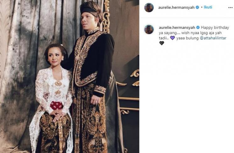Ucapan Aurel Hermansyah di ultah Atta Halilintar (Instagram/@aurelie.hermansyah)