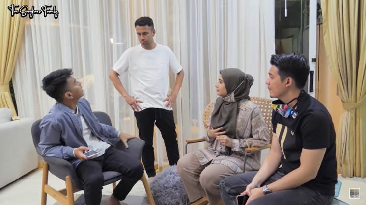 Dimas, Raffi Ahmad, Zaskia Sungkar, dan Irwansyah. (YouTube/The Sungkars Family, MataMata.com)