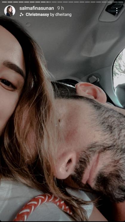 Salmafina Sunan dan pacar bule (Instagram/@salmafinasunan)