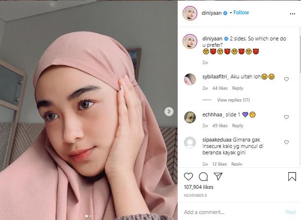 Diniyah Nurmala (Instagram.com/diniyaan)