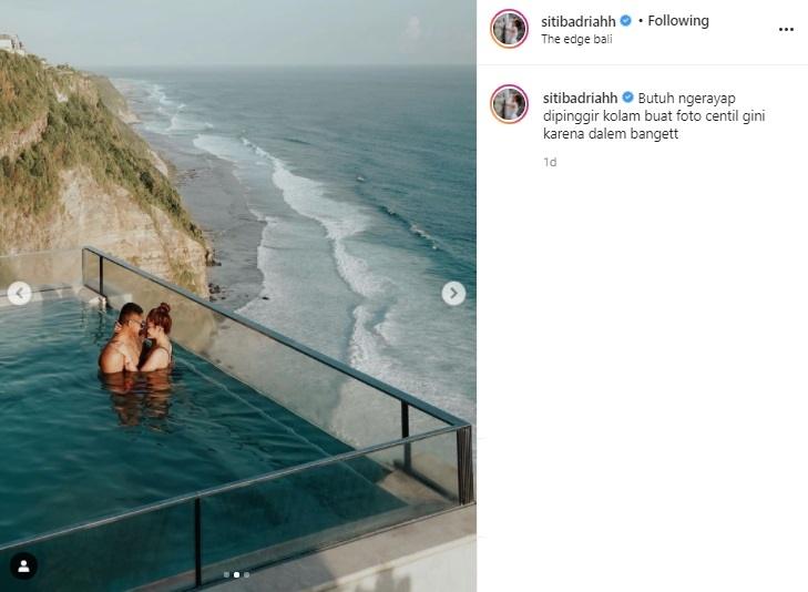 Siti Badriah dan suami. (Instagram/@sitibadriahh)