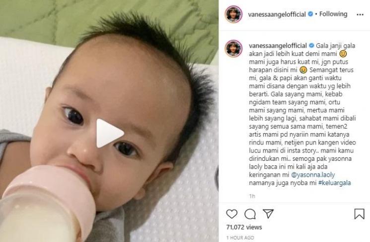 Postingan haru Vanessa Angel. (Instagram/@vanessaangelofficial)