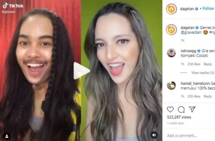 'Kembaran' Nia Ramadhani (Instagram.com/dagelan)