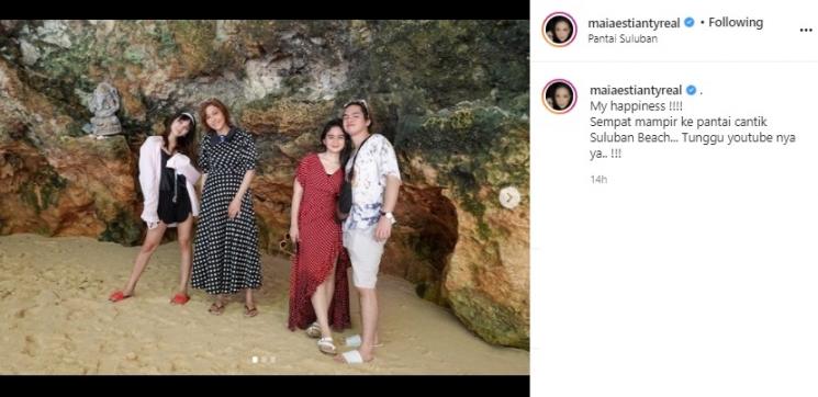 Maia Estianty bersama Dul Jaelani, Tissa Biani dan Alyssa Daguise. (Instagram/@maiaestiantyreal)